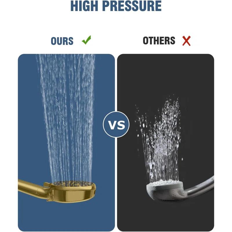 6-Mode Luxury Filtered Handheld Shower Head Set With Adjustable Bracket And Long Hose