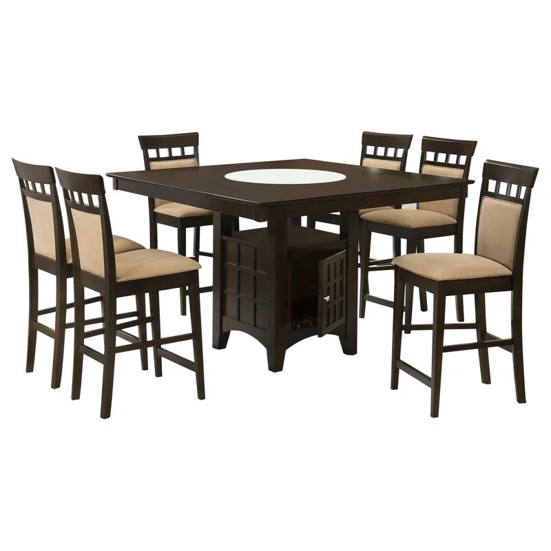 Gabriel Square Counter Height Dining Table Cappuccino