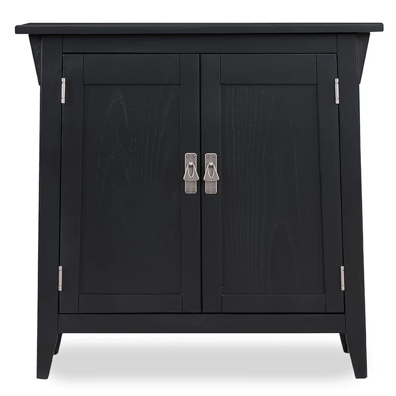 Mission Country 30" Black Freestanding Adjustable Shelf Cabinet