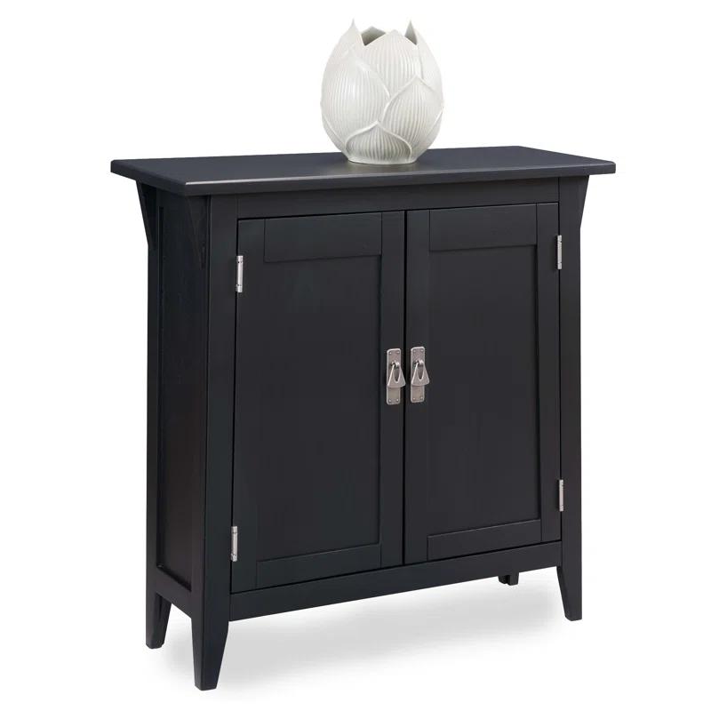 Mission Country 30" Black Freestanding Adjustable Shelf Cabinet