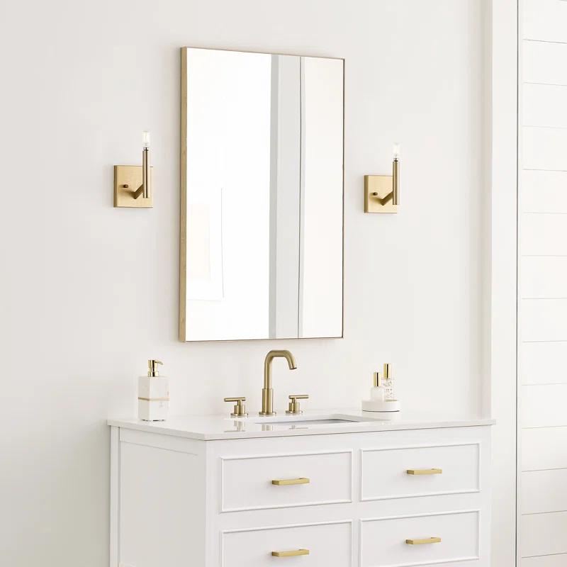 Sleek Satin Brass Outdoor Wall Sconce with Dimmable Light
