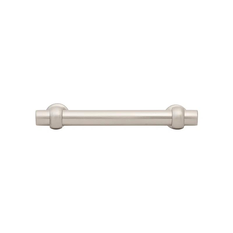 Satin Nickel Modern Bar Pull with Mounting Hardware