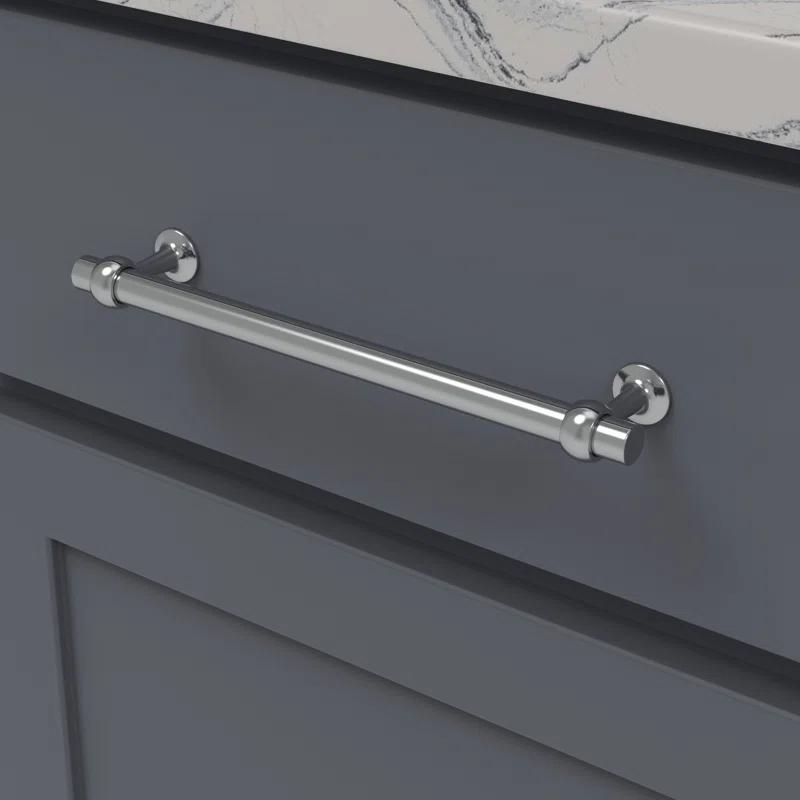 Modern Gold and Chrome Bar Pull with Mounting Hardware