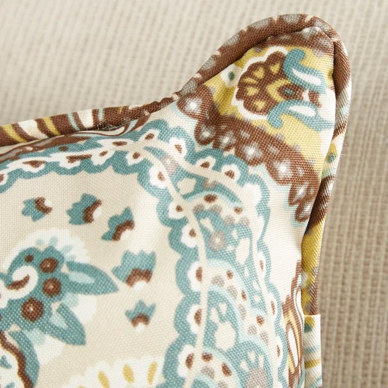 Pillow Perfect Tamara Paisley Indoor/Outdoor Reversible Throw Pillow (Set of 2)