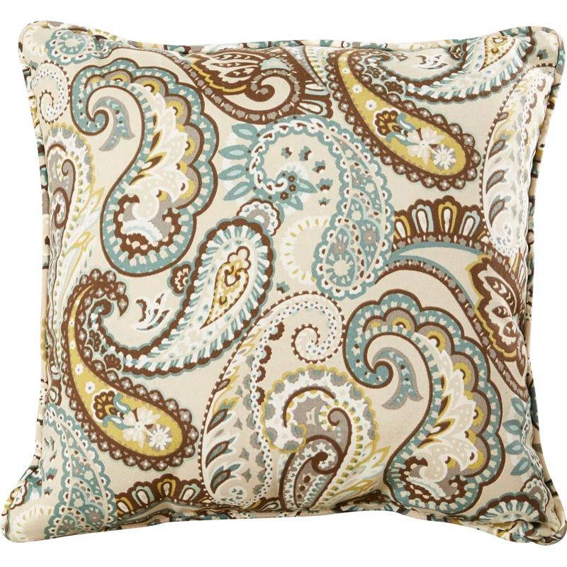 Pillow Perfect Tamara Paisley Indoor/Outdoor Reversible Throw Pillow (Set of 2)