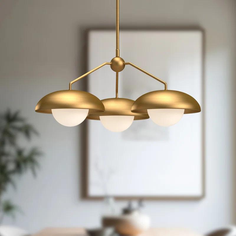 Alessia 3 Light Metal Sphere Chandelier