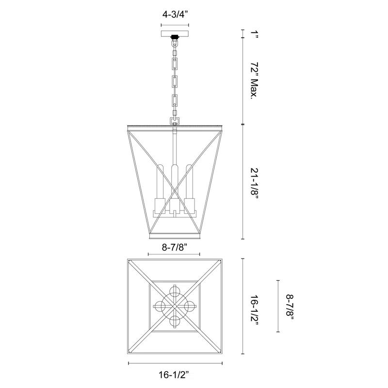Lattice 4 - Light Lantern Geometric Chandelier