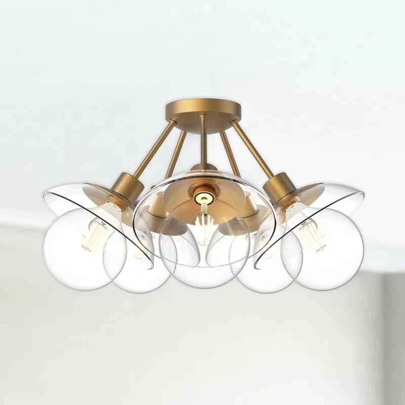 Alora Mood Francesca Glass Semi Flush Mount