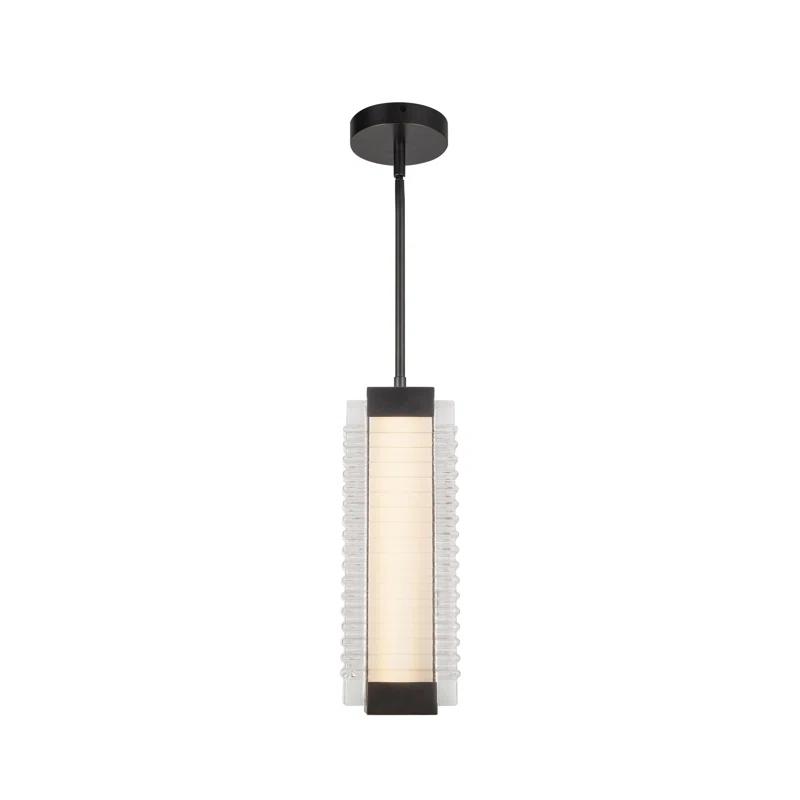 Alai Ribbed Glass LED Pendant