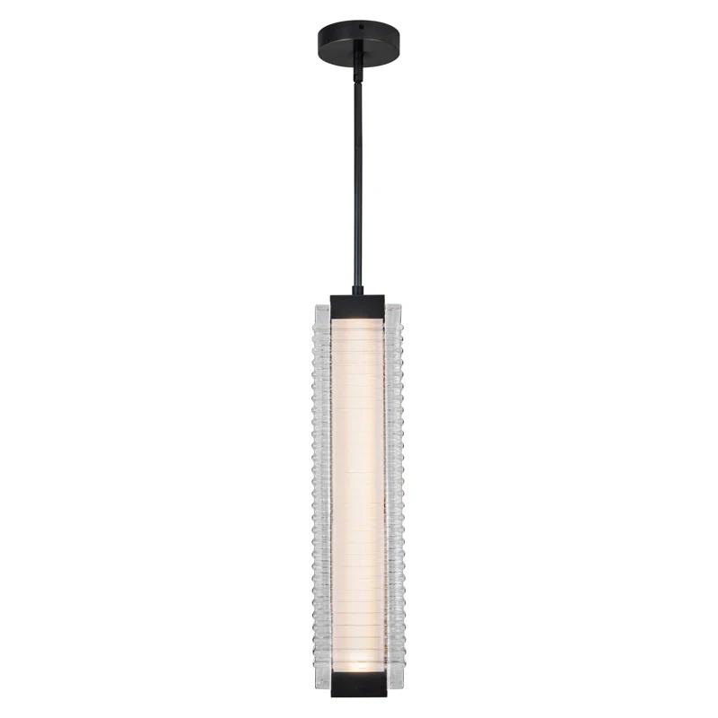 Alai Ribbed Glass LED Pendant