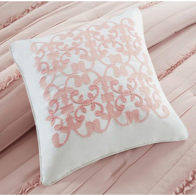 Madison Park Celeste 5 Piece Microfiber Ruffled Comforter Set
