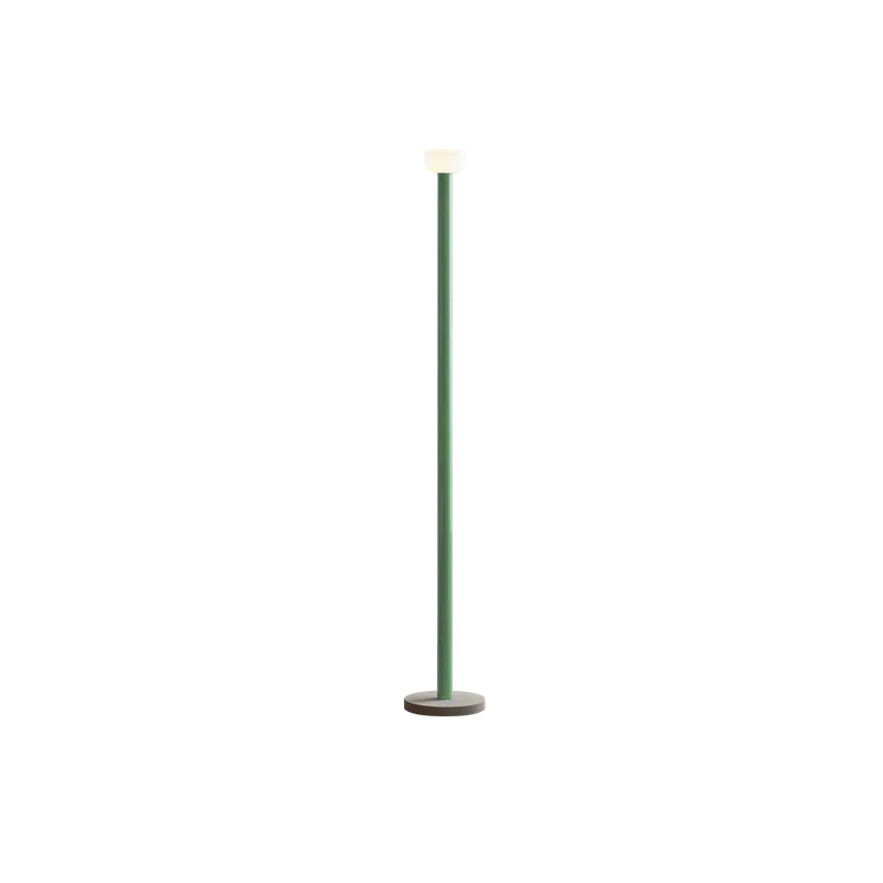 Green Aluminum and Concrete LED Floor Lamp