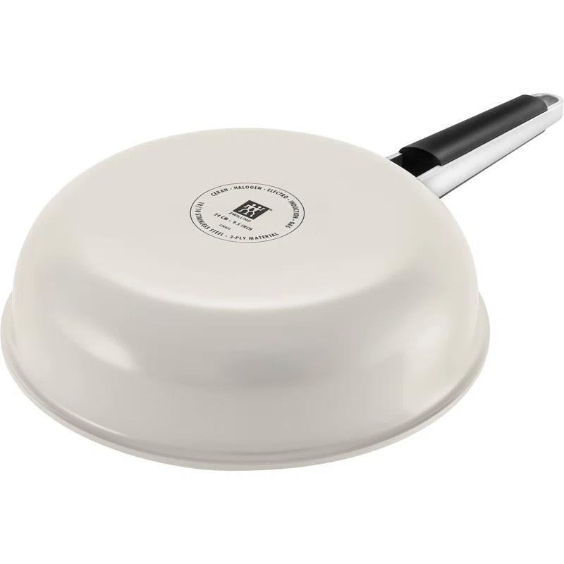 ZWILLING Pure 9.5-inch Stainless Steel Fry Pan, Ivory