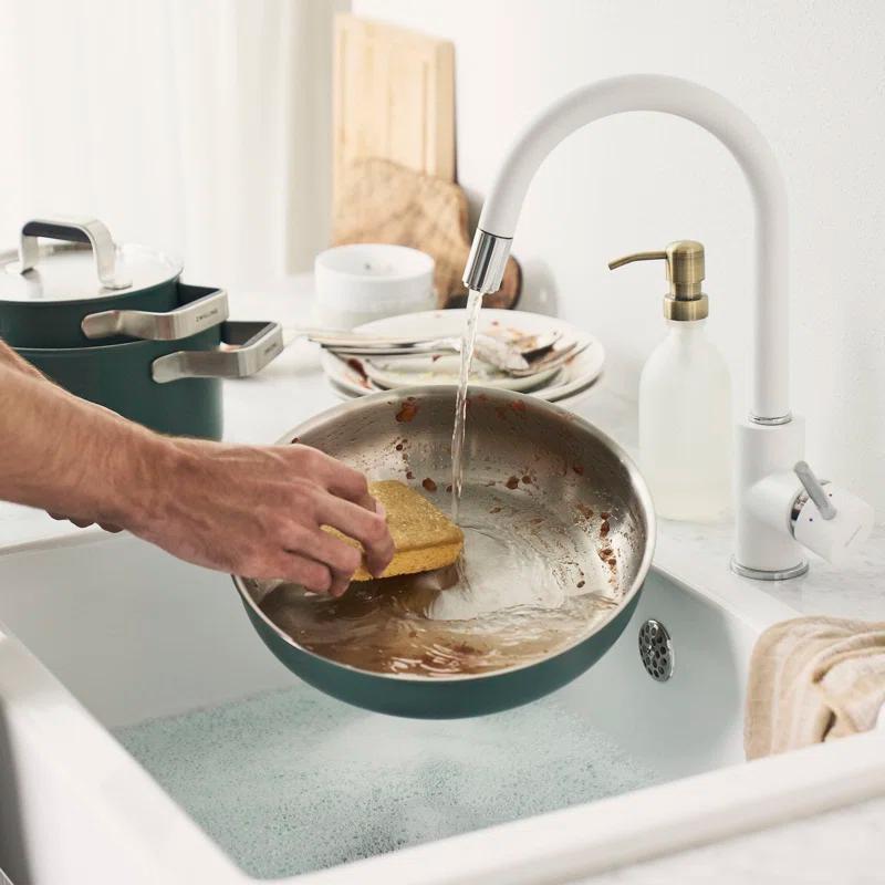 ZWILLING Pure 11-inch Stainless Steel Fry Pan, Green
