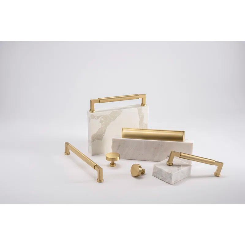 Satin Brass Brushed Bar Cabinet Pull 5-1/16 Inch