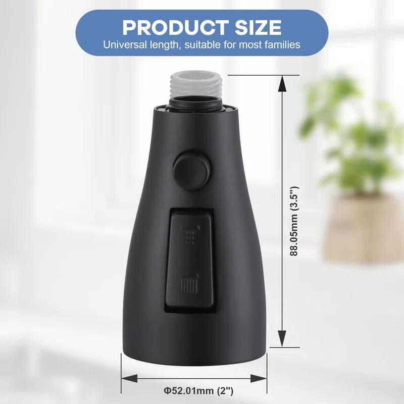 WOWOW 3-Function Sprayer Pull Down Kitchen Faucet Spray Head Replacement With 9-Adapter Kit