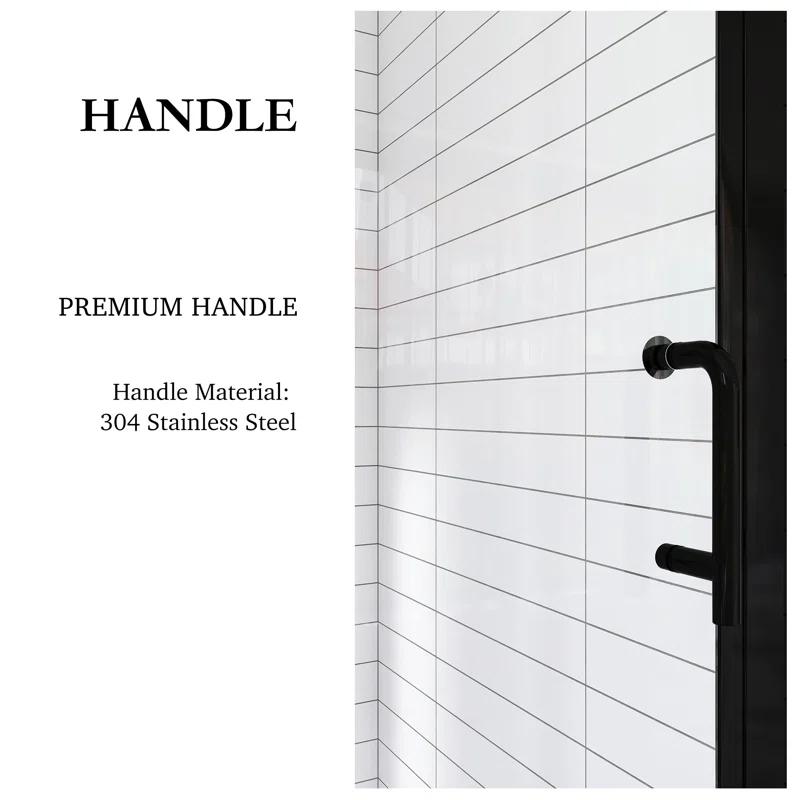 30 In. W X 72 In. H Pivot Semi-Frameless Shower Door