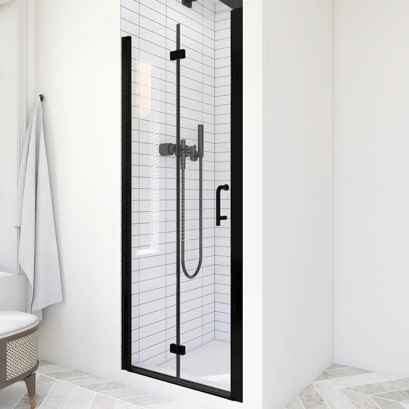 30 In. W X 72 In. H Pivot Semi-Frameless Shower Door