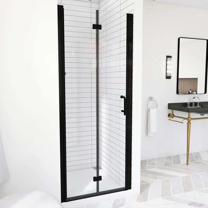 30 In. W X 72 In. H Pivot Semi-Frameless Shower Door