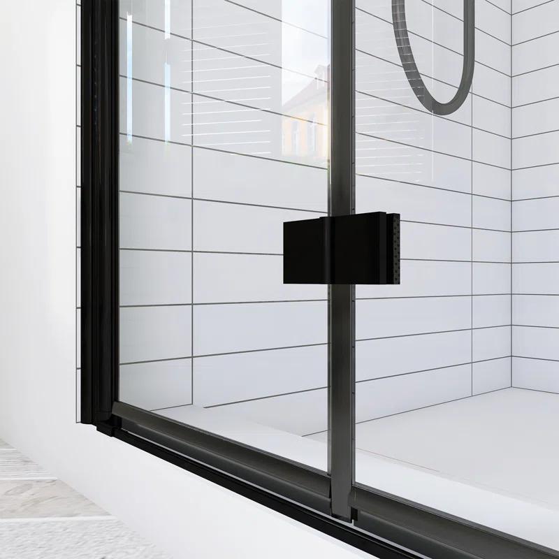 30 In. W X 72 In. H Pivot Semi-Frameless Shower Door
