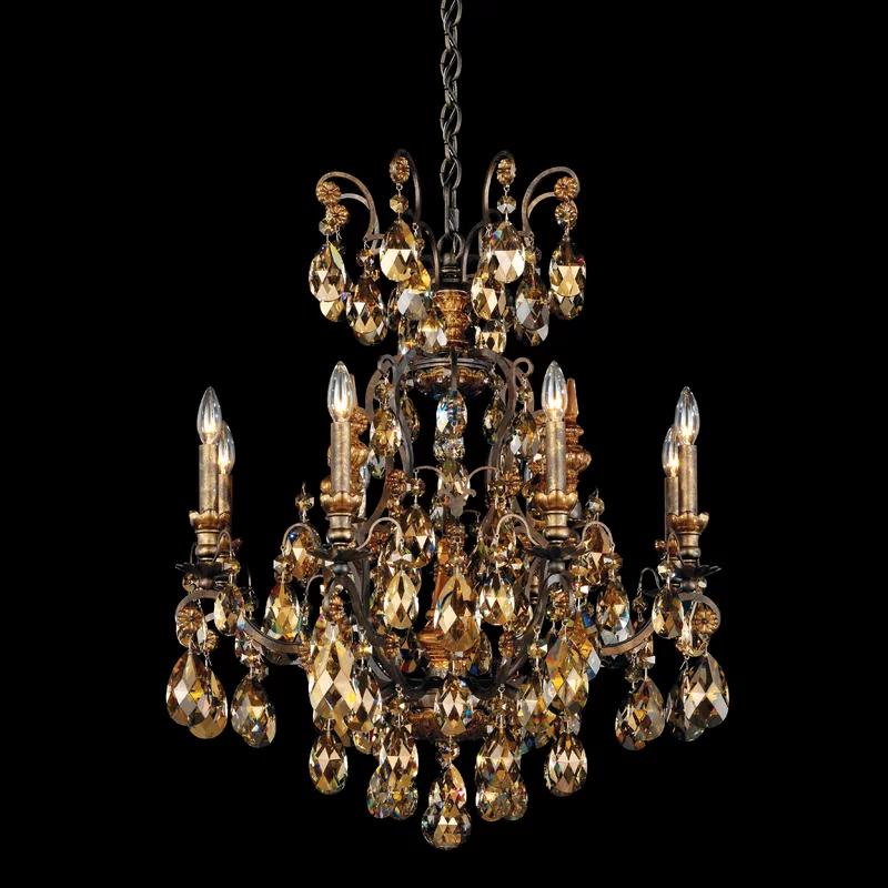 Renaissance 9-Light French Gold Empire Chandelier with Clear Heritage Crystal