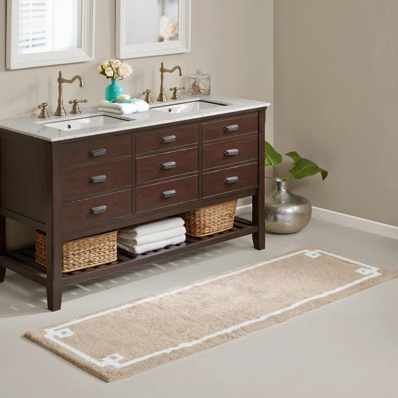 Madison Park 100% Cotton Tufted Bath Rug with Non-Slip Backing