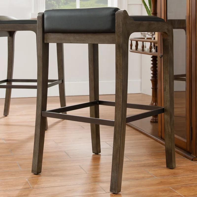 Coons Upholstered Counter Stool with Solid Wood Frame (Set of 2)