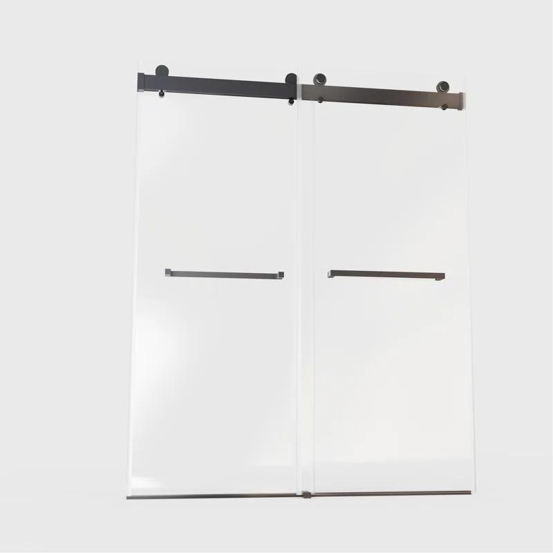 Ceballos 56-60 Inches W *76 Inches H Frameless Double Sliding Soft-Close Shower Door LNNMTB-W1552S00005