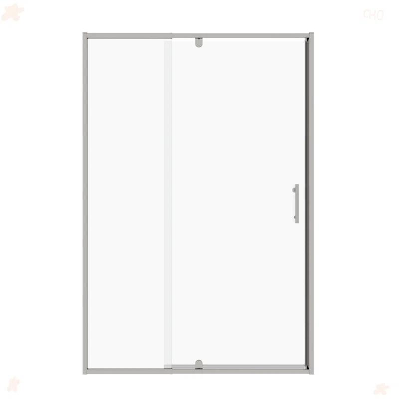50-54" W X 71" H Piovt Swing Glass Shower Door,Pivot Frame Sliding Shower Door With 1/4"(6Mm) Clear SGCC Tempered Glass, Shower Doors,Reversible Installation