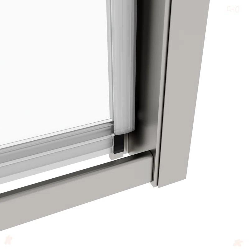 50-54" W X 71" H Piovt Swing Glass Shower Door,Pivot Frame Sliding Shower Door With 1/4"(6Mm) Clear SGCC Tempered Glass, Shower Doors,Reversible Installation