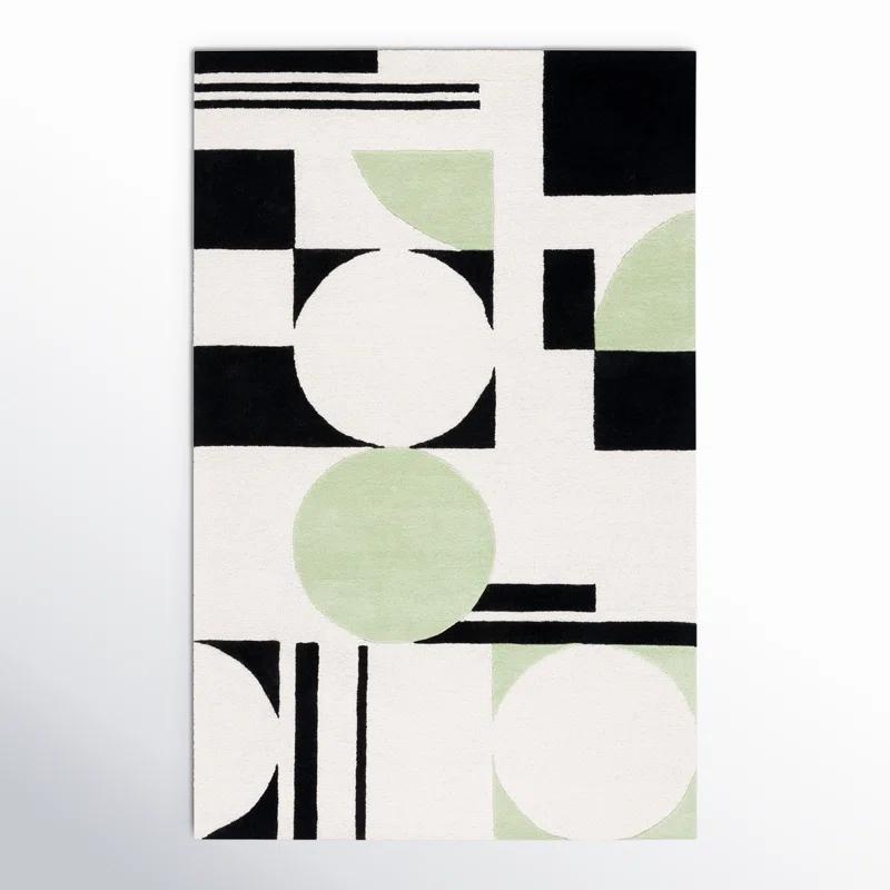 Rodeo Drive RD856 Hand Tufted Area Rug - Green/Black - 8'x10' - Safavieh.
