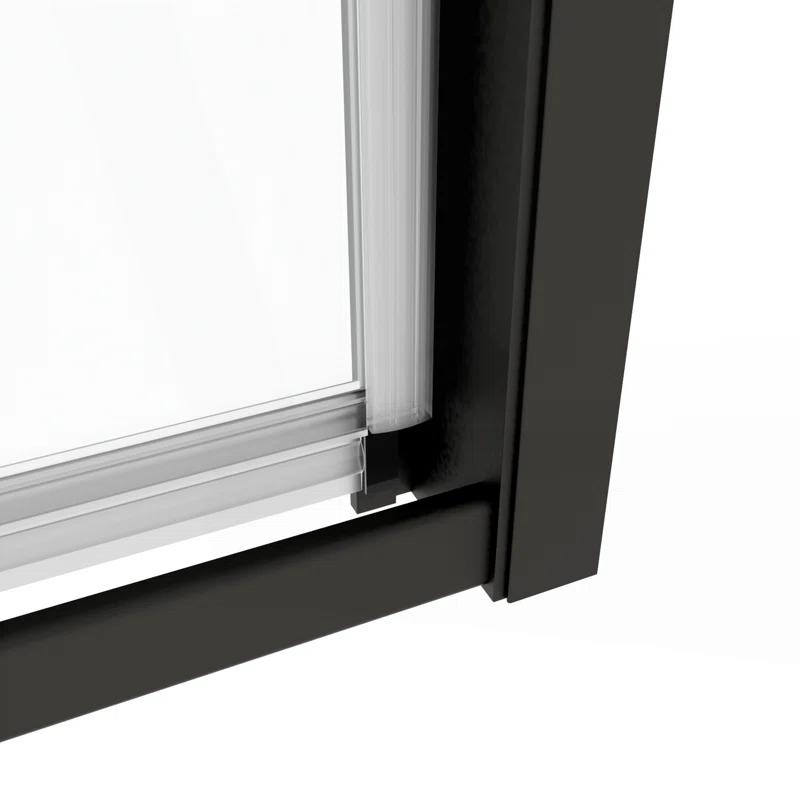 38-42" W x 71" H Flush Glass Shower Door Reversible Installation