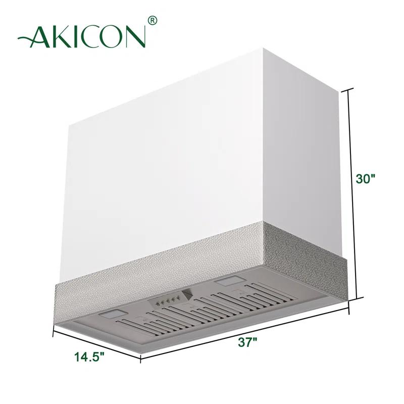 Akicon Stainless Steel 600 CFM Ducted (Vented) Wall Mounted Required Range Hood