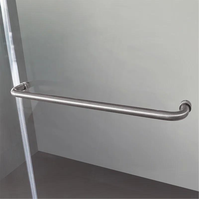 PET STOP LLC F5YDNC1F0736Q 60" Width x 76"Height Shower Doors with 3/8"(10mm) Clear Tempered Glass