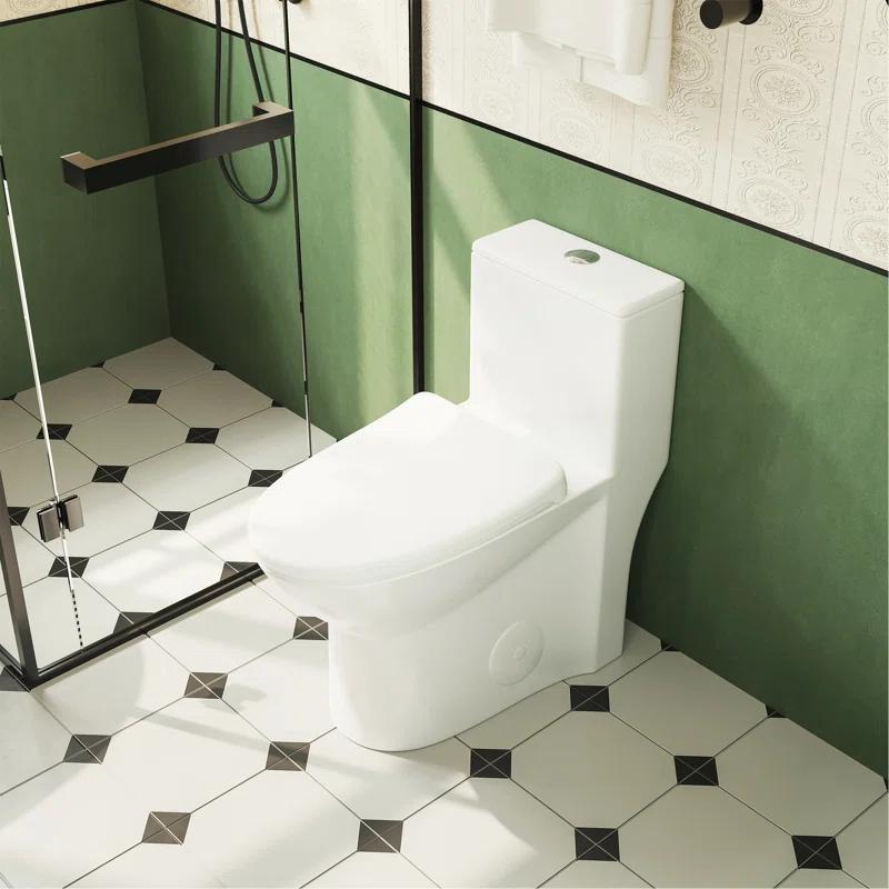 1.1/1.6 GPF Elongated Comfort Height Super Quite Flushing Floor Mounted One-Piece Toilet