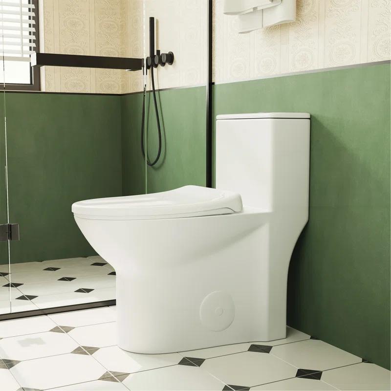 1.1/1.6 GPF Elongated Comfort Height Super Quite Flushing Floor Mounted One-Piece Toilet