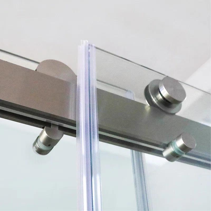 PET STOP LLC F5YDNC1F0736Q 60" Width x 76"Height Shower Doors with 3/8"(10mm) Clear Tempered Glass