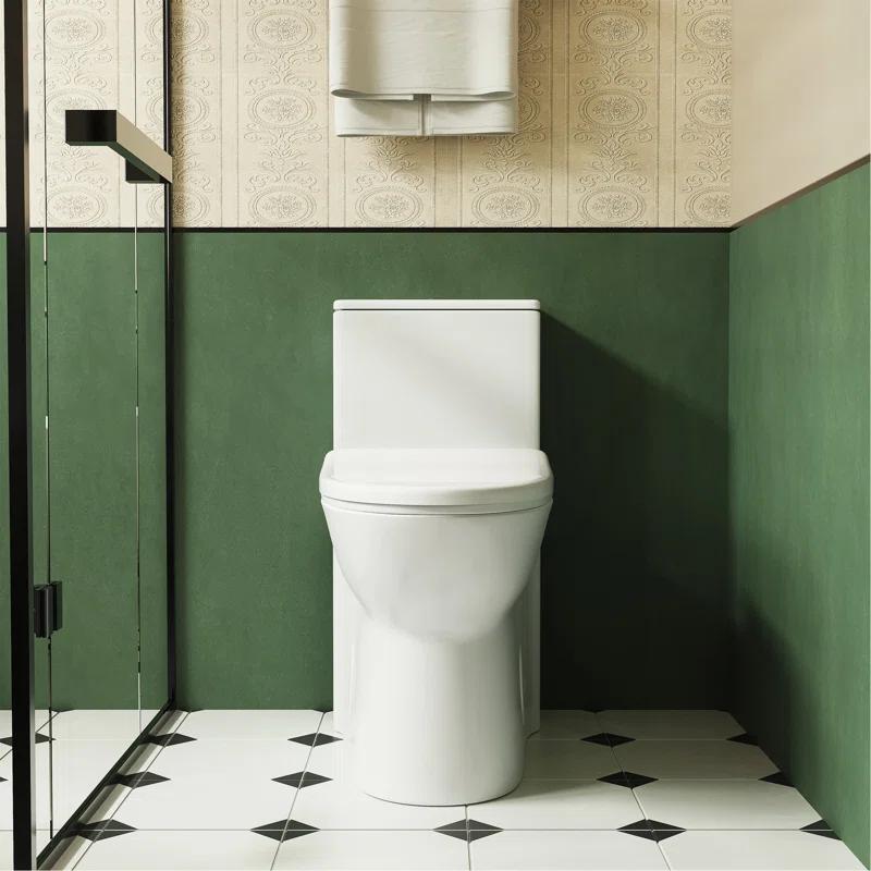 1.1/1.6 GPF Elongated Comfort Height Super Quite Flushing Floor Mounted One-Piece Toilet