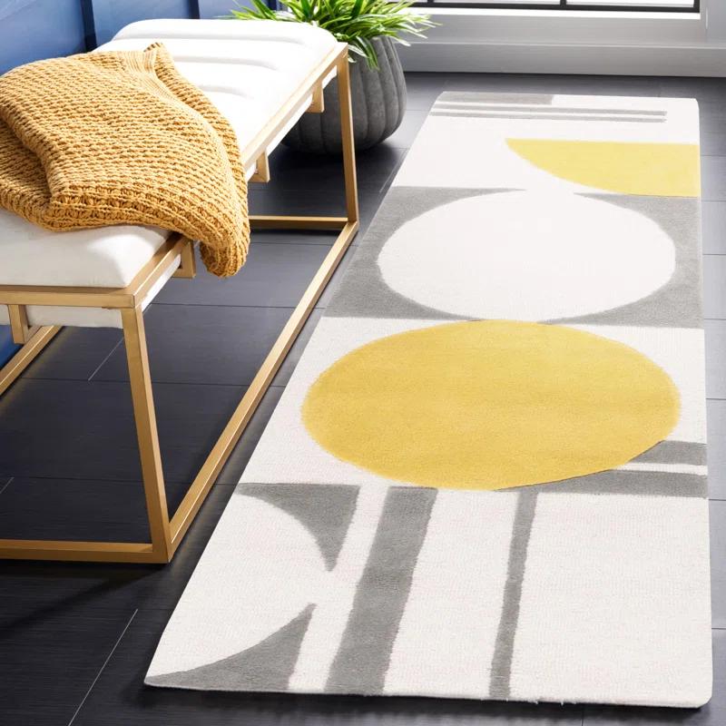 Rodeo Drive RD856 Hand Tufted Accent Rug - Grey/Gold - 2'x3' - Safavieh.