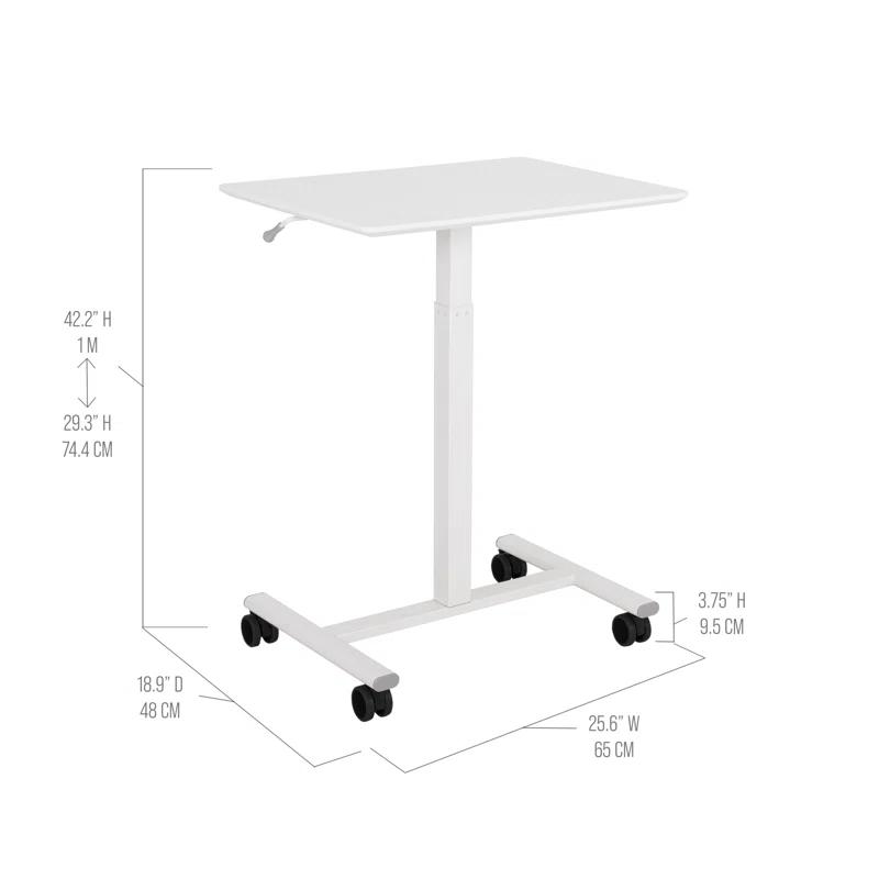 airLIFT® 25.6" Adjustable Height Mobile Rolling Laptop Cart Desk