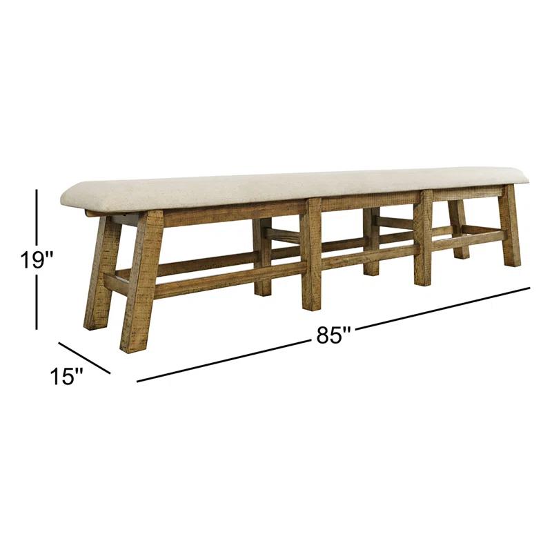 Fahrettin Polyester Upholstered Bench
