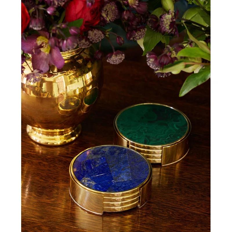 Lucas Rubber Round 4 Piece Coaster Set (Set of 4)