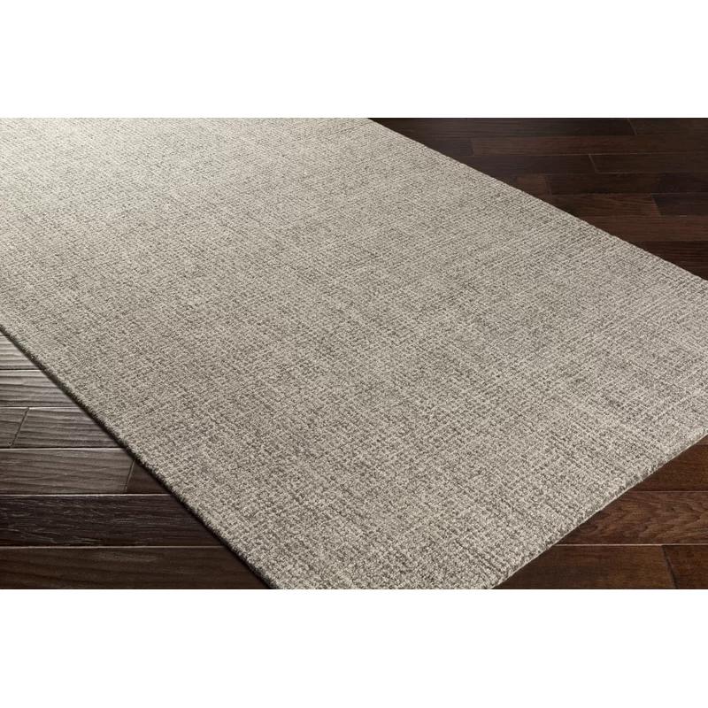 Hand-Tufted Gray Wool Rectangular Spot-Resistant Rug 2' x 3'