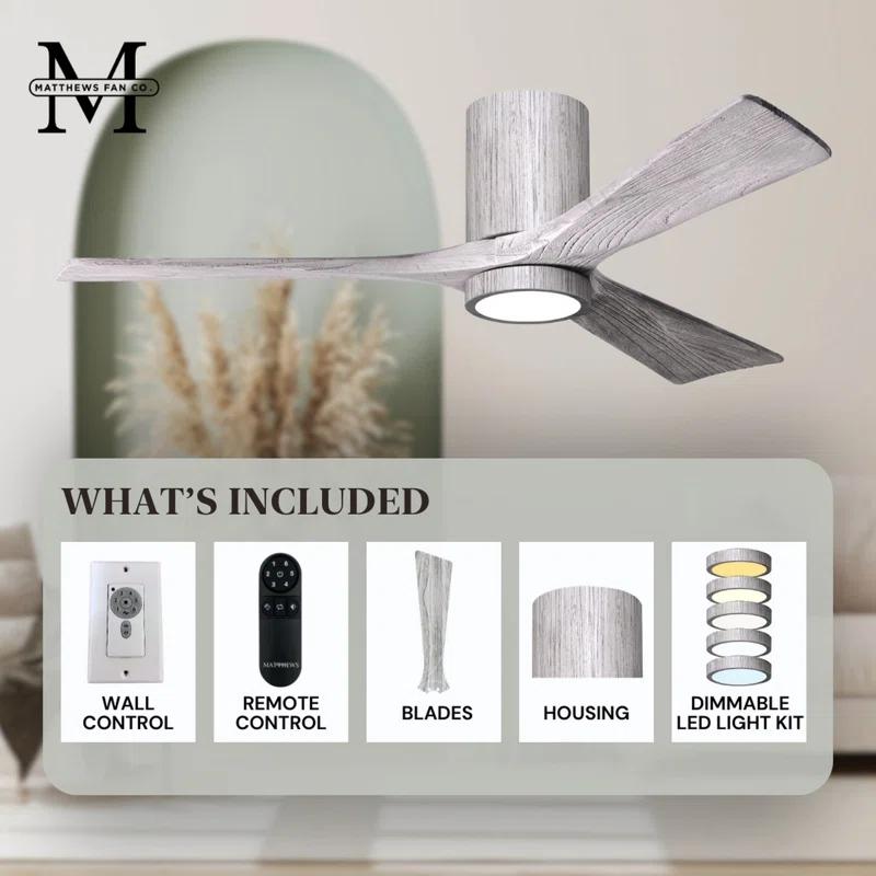 Olivier 3 Blade Ceiling Fan with LED Light Kit