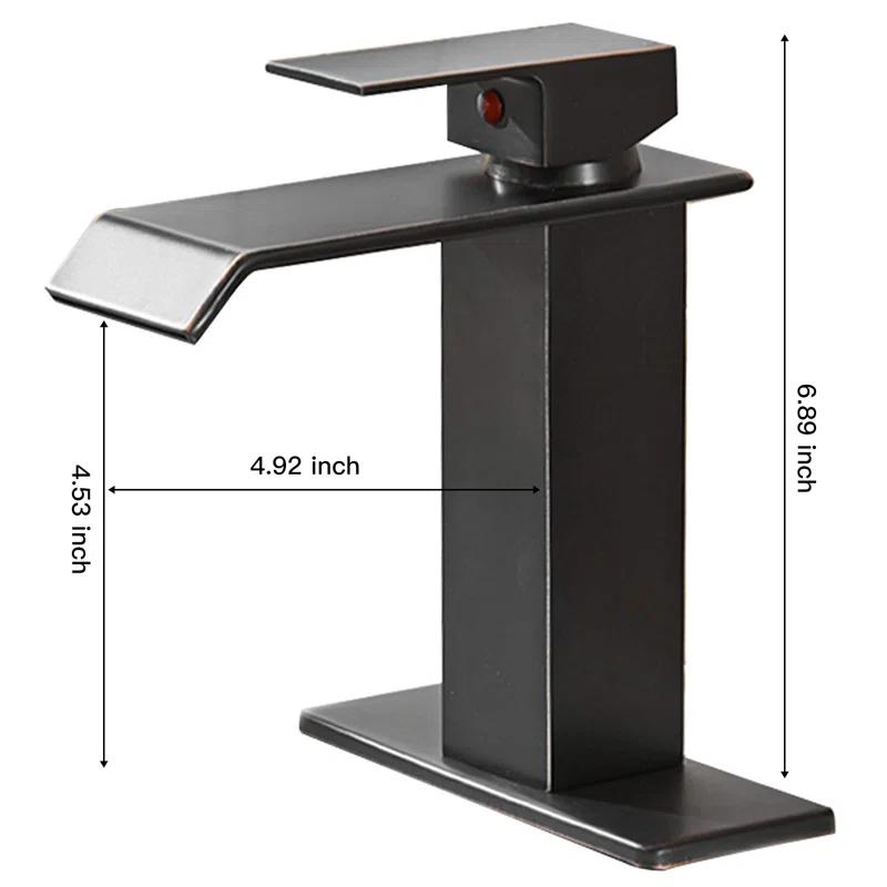 Single-Hole Single-handle Bathroom Faucet with Drain Assembly