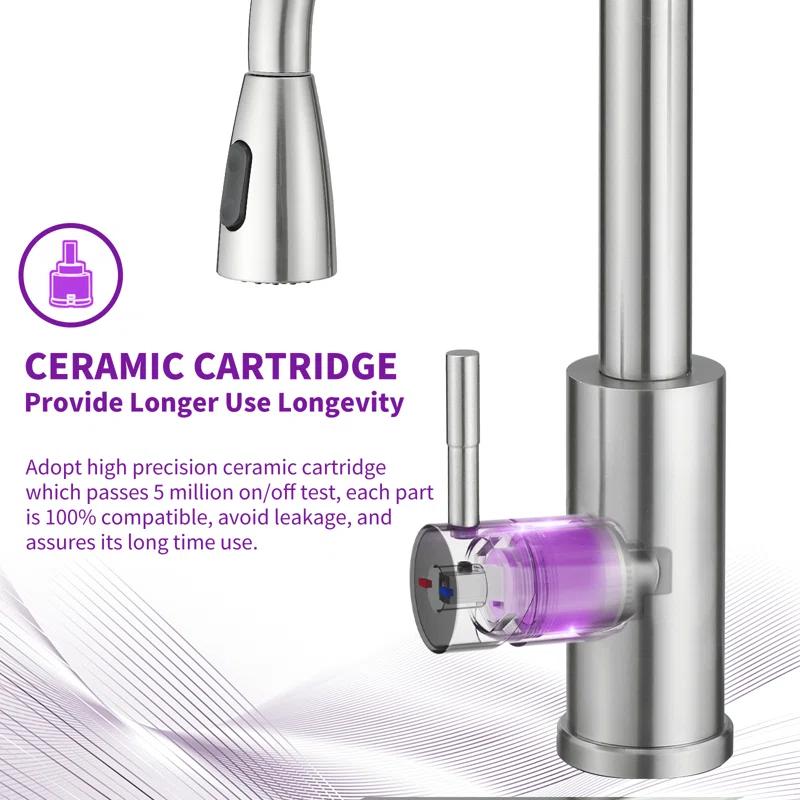 VIBRANTBATH Pull Out Kitchen Faucet