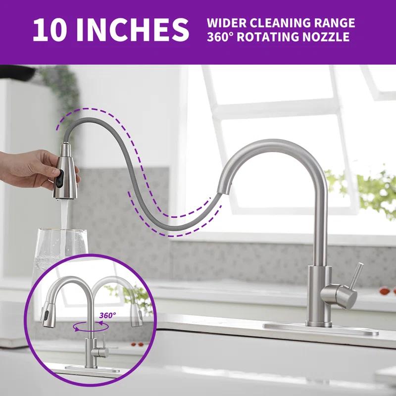 VIBRANTBATH Pull Out Kitchen Faucet
