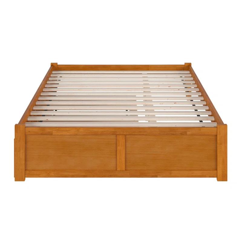 Solid Wood Platform Storage Bed