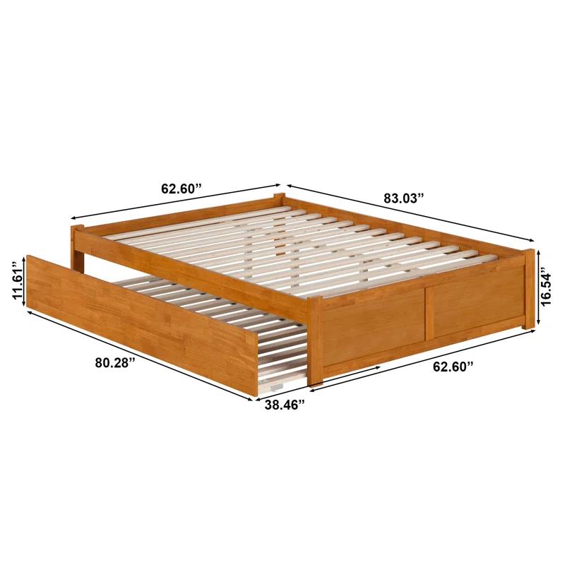 Solid Wood Platform Storage Bed
