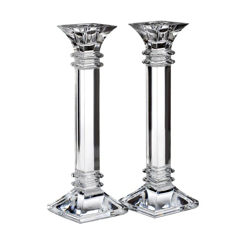 Marquis by Waterford Treviso 2 Piece Crystal Tabletop Candlestick Set (Set of 2)